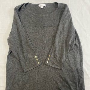 Liz Claiborne womens grey 3/4 sleeve sweater sz XXL